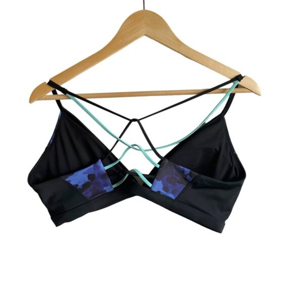 Athleta Freestyle Camo Bikini Set XL Cloud Camo Blue Strappy - Picture 6 of 14